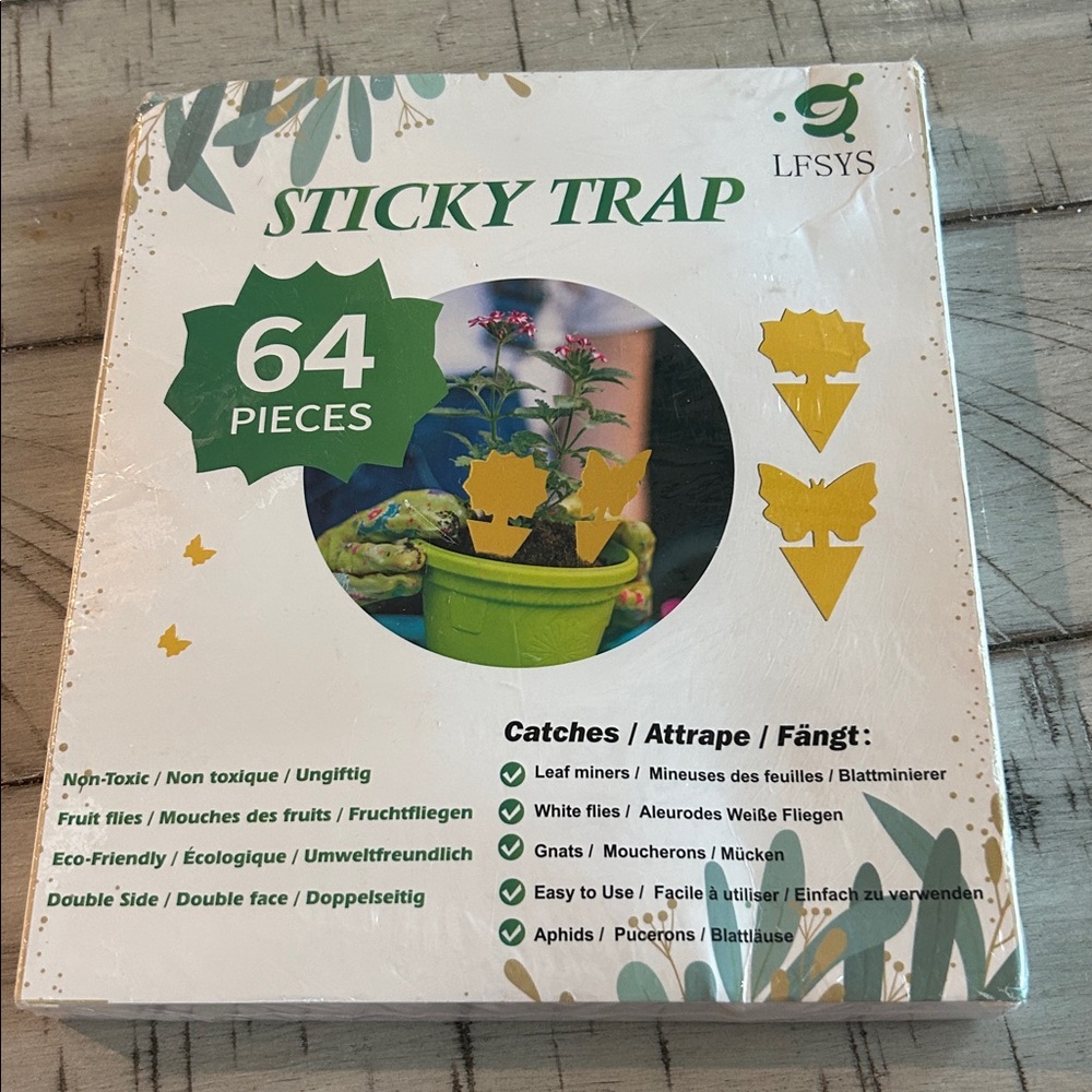 Insect Traps Box of 64 piece Double sided yellow sticky  Shapes Indoor & Outdoor